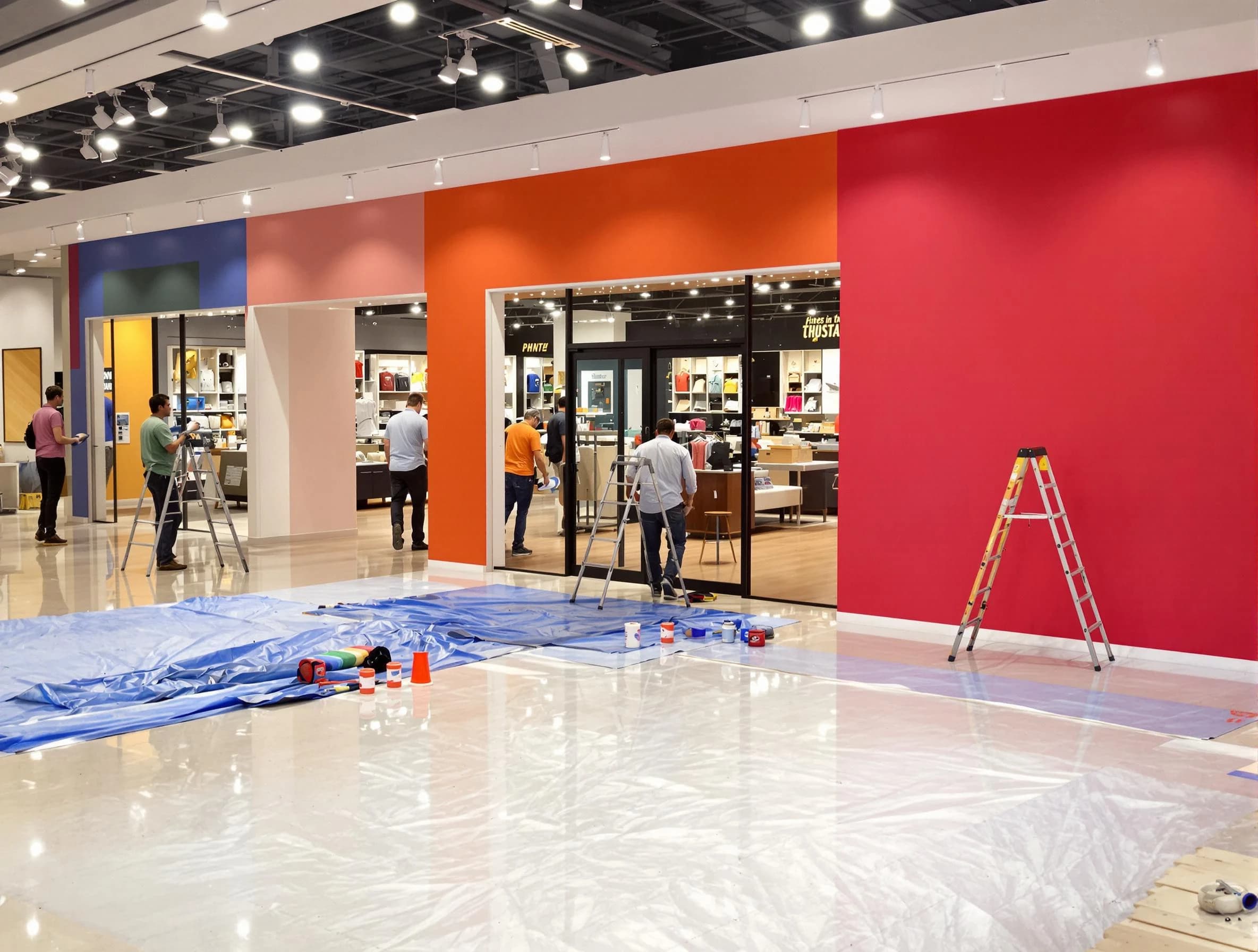 Avondale House Painters painting a commercial interior in Avondale, AZ