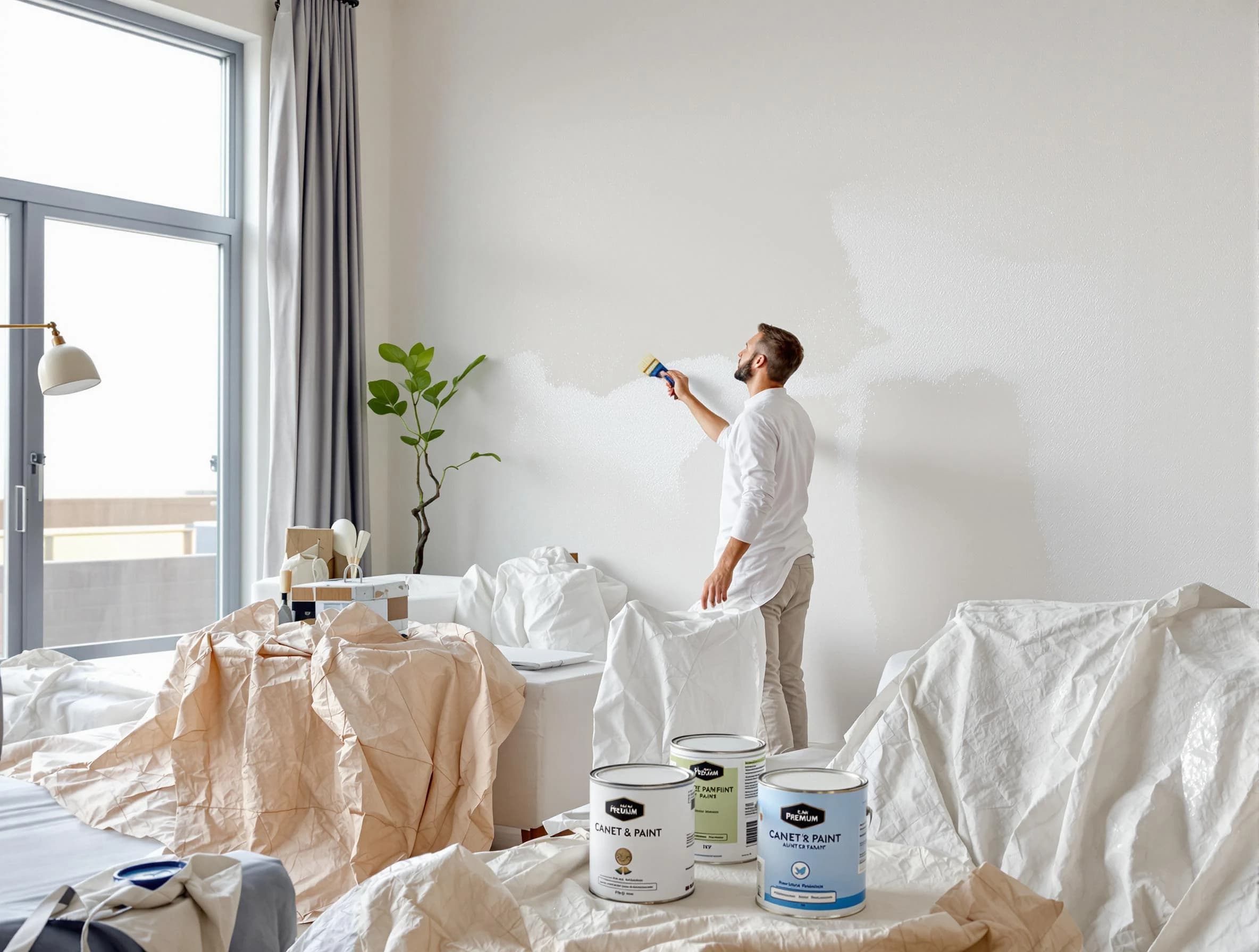 Avondale House Painters team carefully painting an interior wall in Avondale, AZ
