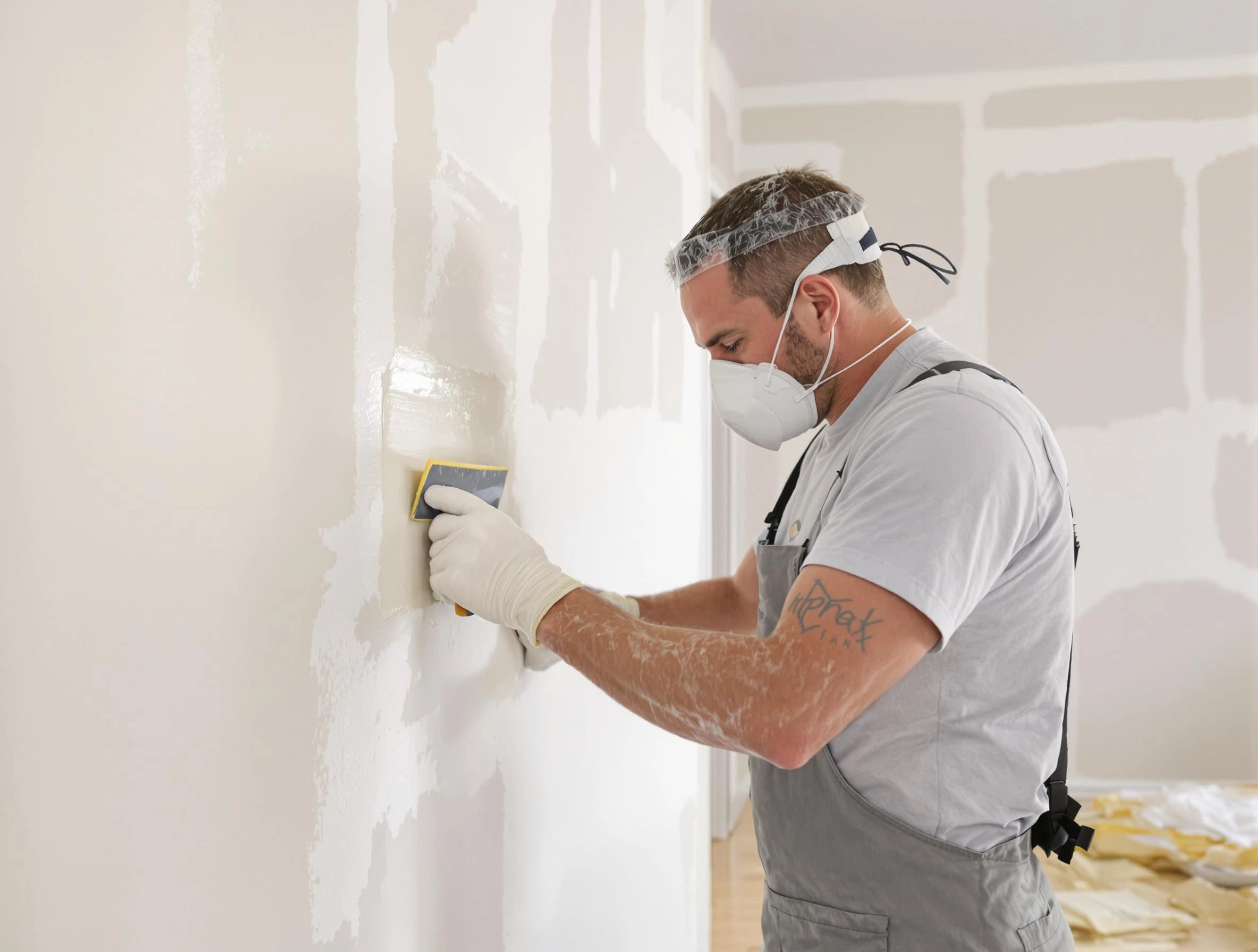 Avondale House Painters technician applying mud to drywall seams in Avondale, AZ
