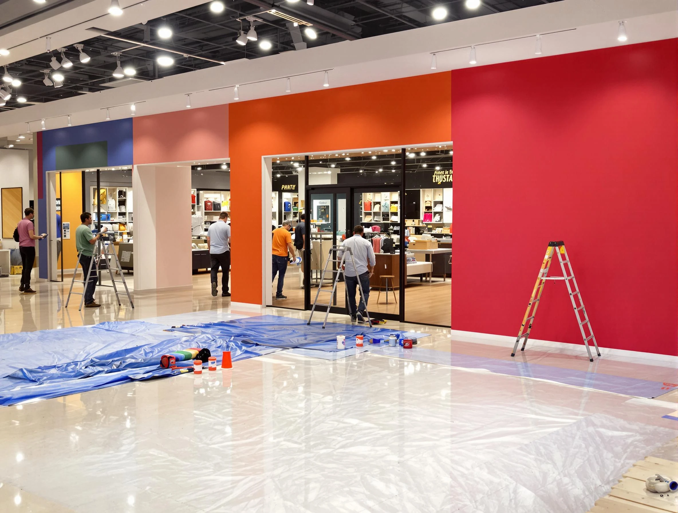 Avondale House Painters painting a commercial interior in Avondale, AZ