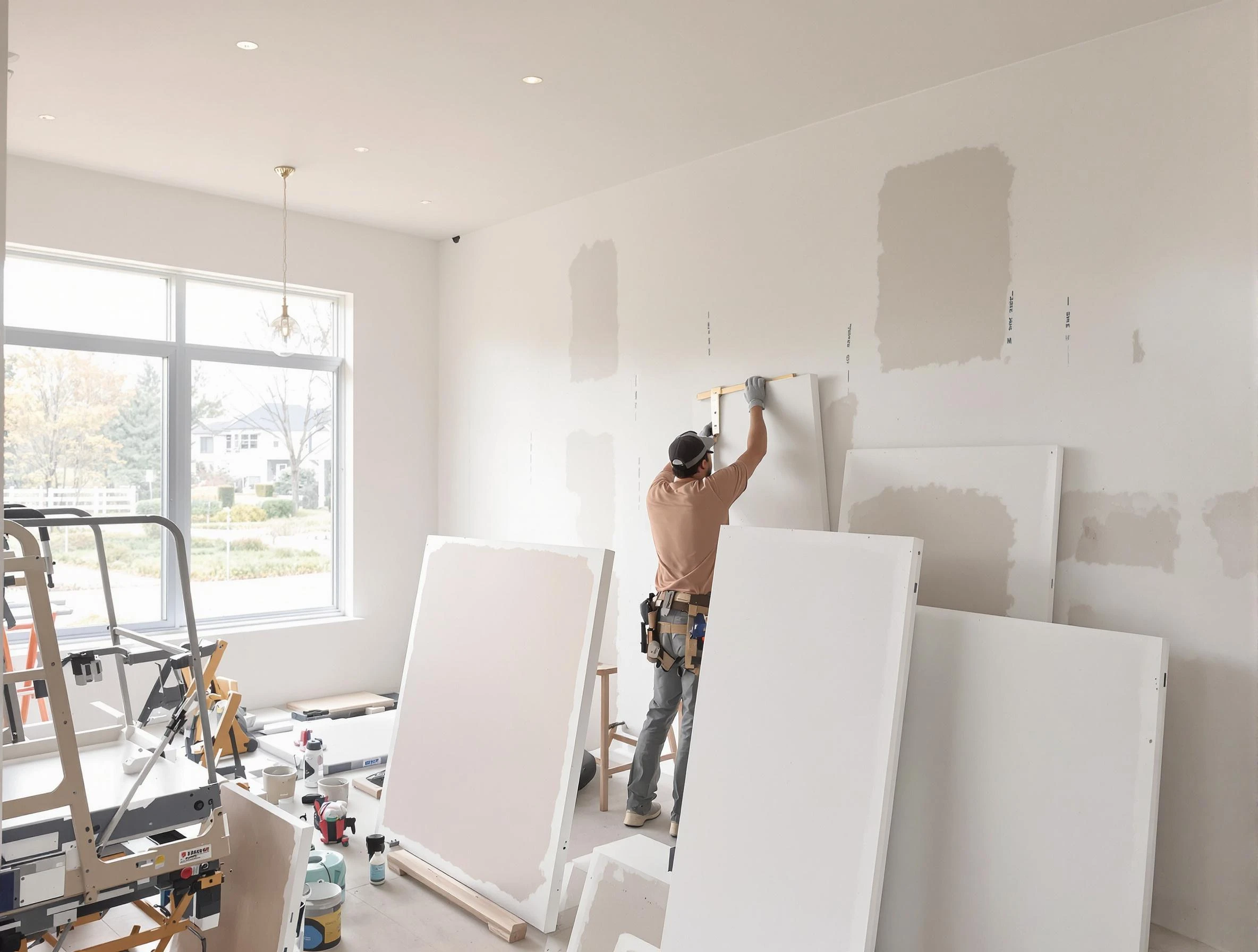 Avondale House Painters precisely hanging drywall sheets in Avondale, AZ