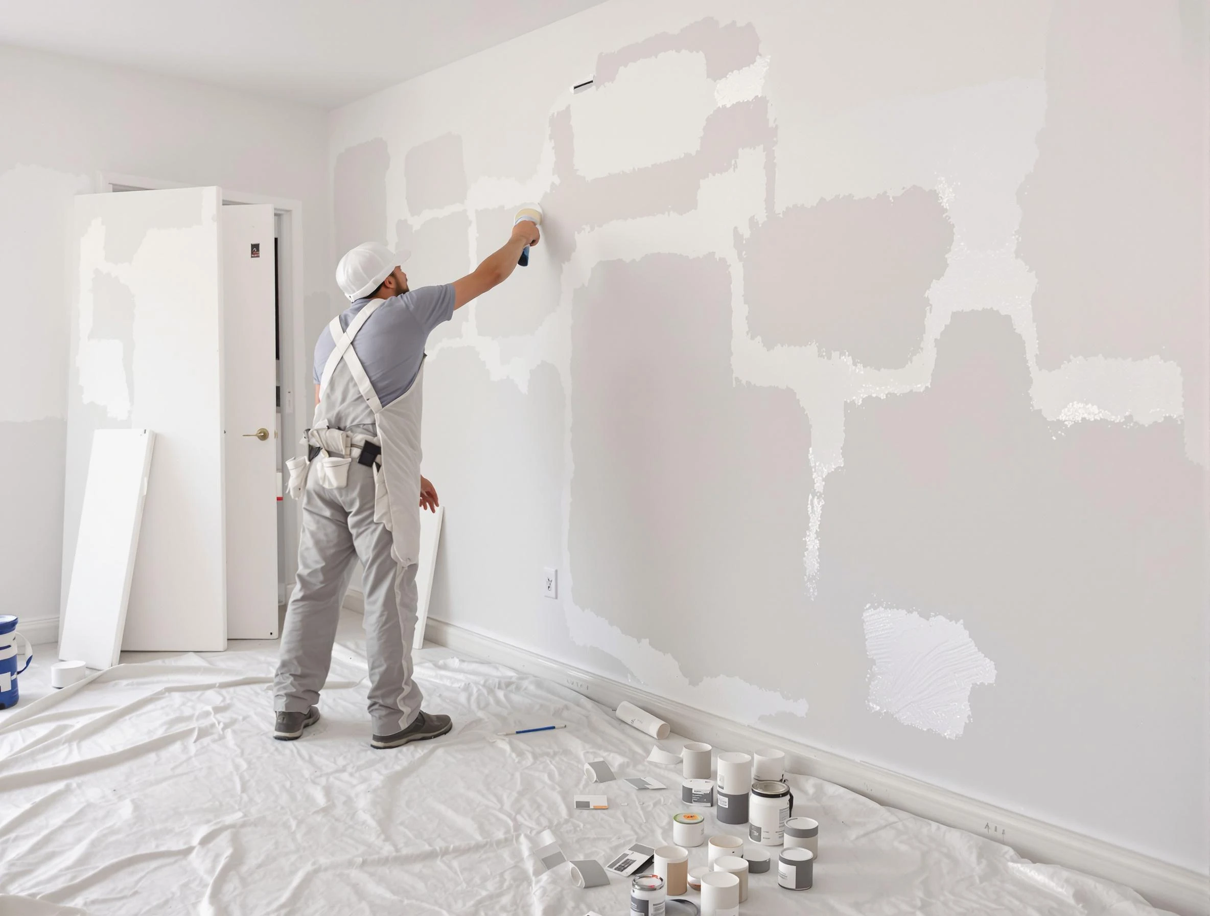 Before and after drywall repair by Avondale House Painters in Avondale