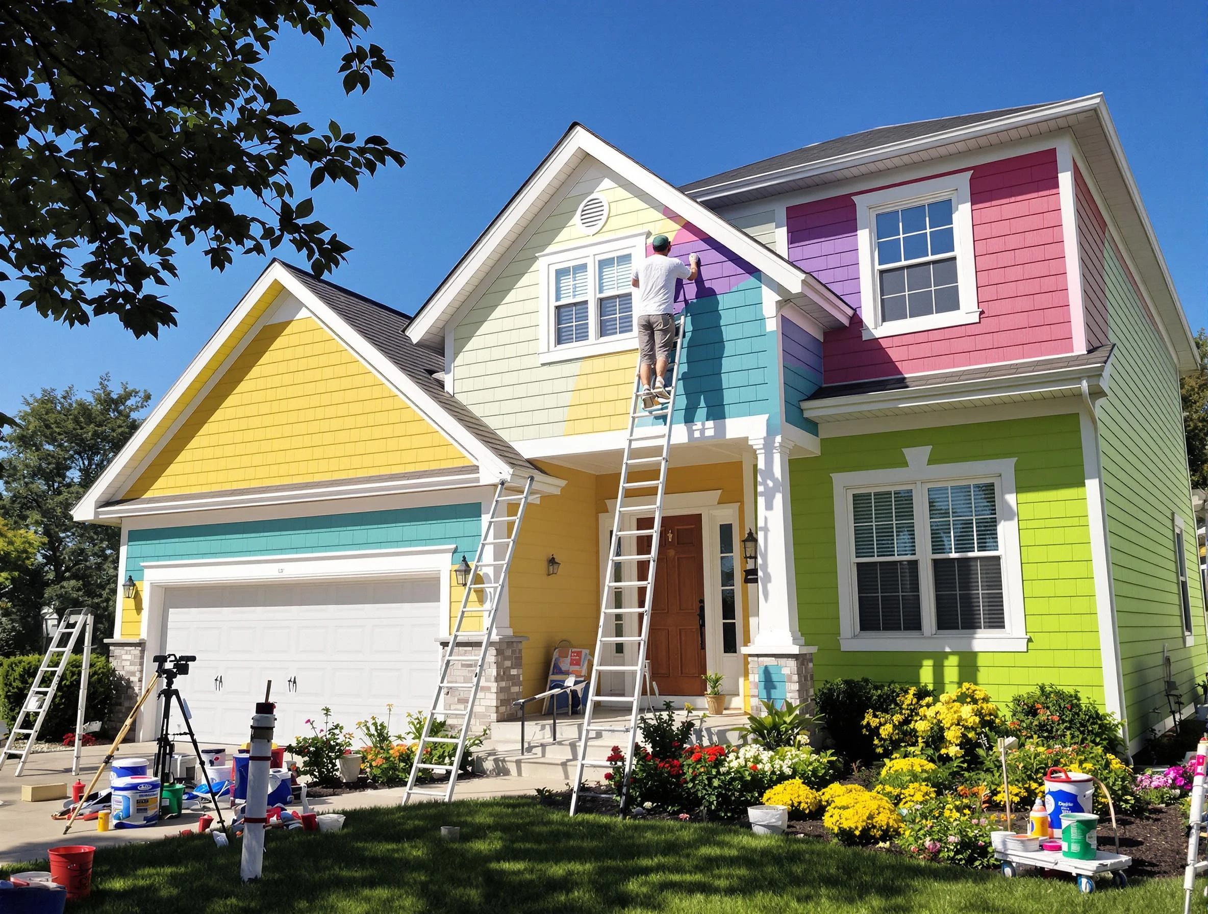 Avondale House Painters professionals painting a home exterior in Avondale, AZ